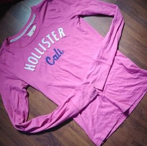 HOLLISTER PINK LONG SLEEVED SHIRT